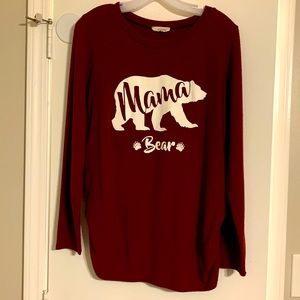 Maternity- Long sleeved Mama Bear Shirt